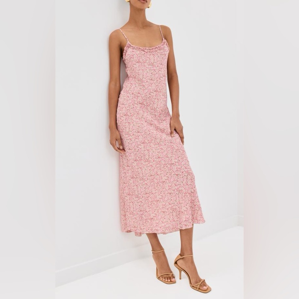REFORMATION Imara Floral Midi Dress in Rosin